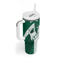 Custom Hawaii Volleyball Tumbler With Handle Shaka Aloha Hand DT05 - Polynesian Pride