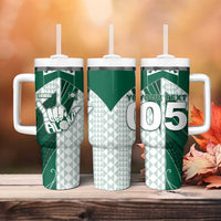 Custom Hawaii Volleyball Tumbler With Handle Shaka Aloha Hand DT05 - Polynesian Pride