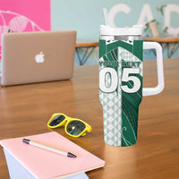 Custom Hawaii Volleyball Tumbler With Handle Shaka Aloha Hand DT05 - Polynesian Pride