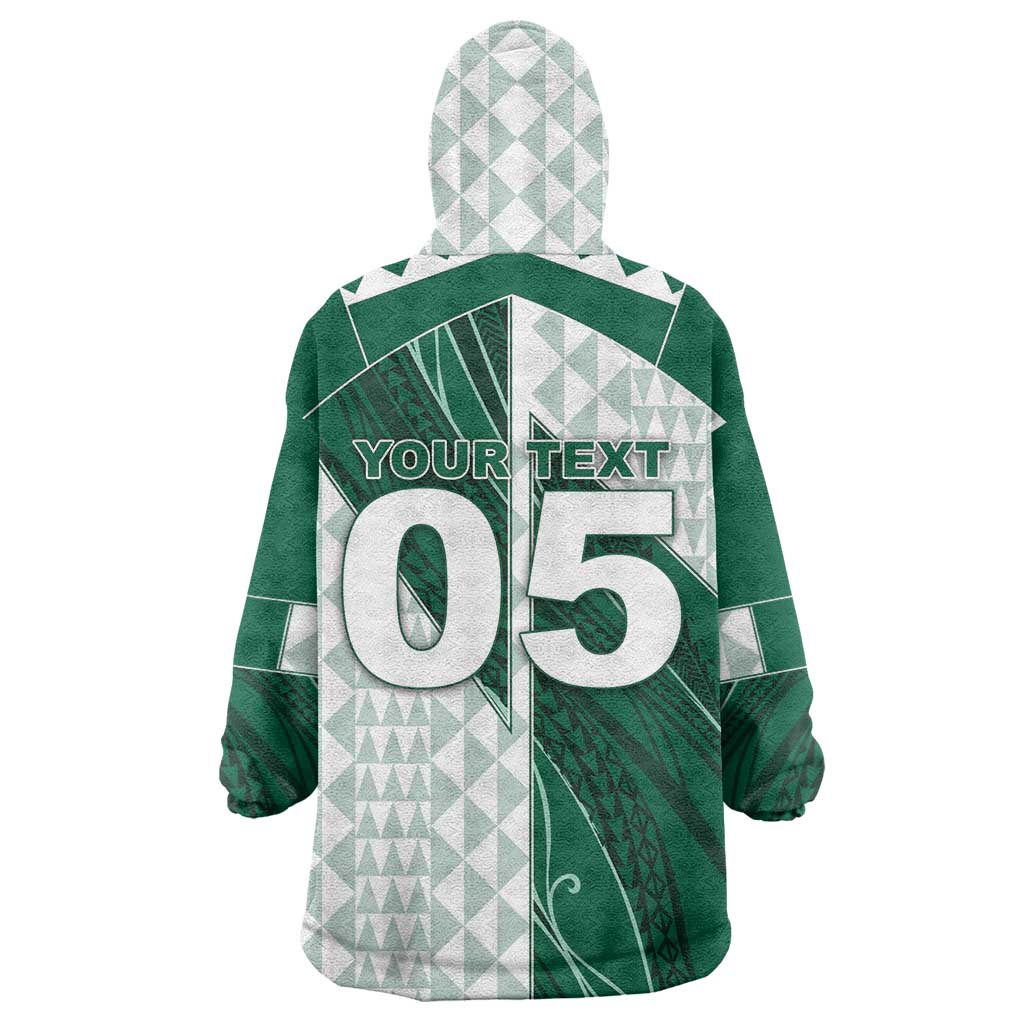 Custom Hawaii Volleyball Wearable Blanket Hoodie Shaka Aloha Hand
