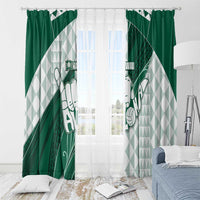 Hawaii Volleyball Window Curtain Shaka Aloha Hand