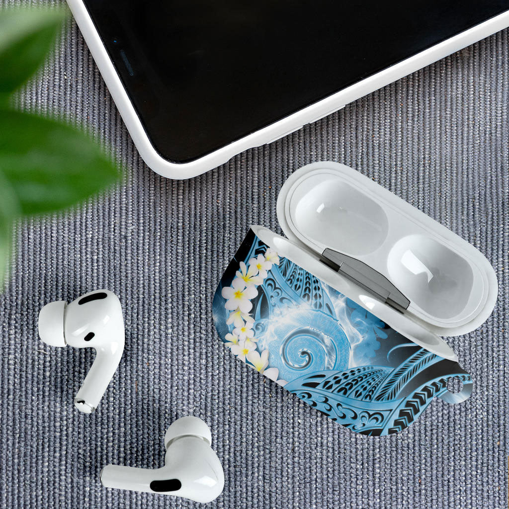 Piko Hawaiian AirPods Case Blue Galaxy Spiral Plumeria Tribal Patterns DT05 - Polynesian Pride