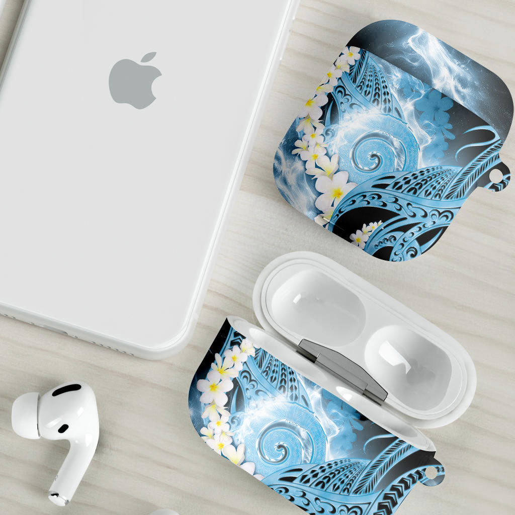 Piko Hawaiian AirPods Case Blue Galaxy Spiral Plumeria Tribal Patterns DT05 - Polynesian Pride