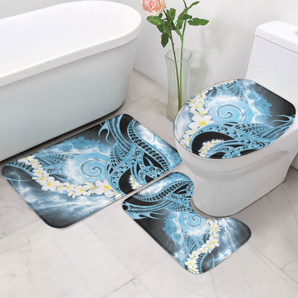 Piko Hawaiian Bathroom Set Blue Galaxy Spiral Plumeria Tribal Patterns DT05 - Polynesian Pride