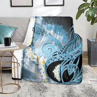 Piko Hawaiian Blanket Blue Galaxy Spiral Plumeria Tribal Patterns DT05 - Polynesian Pride
