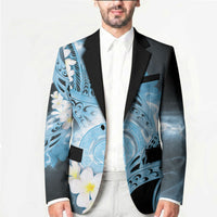 Piko Hawaiian Blazer Blue Galaxy Spiral Plumeria Tribal Patterns DT05 - Polynesian Pride