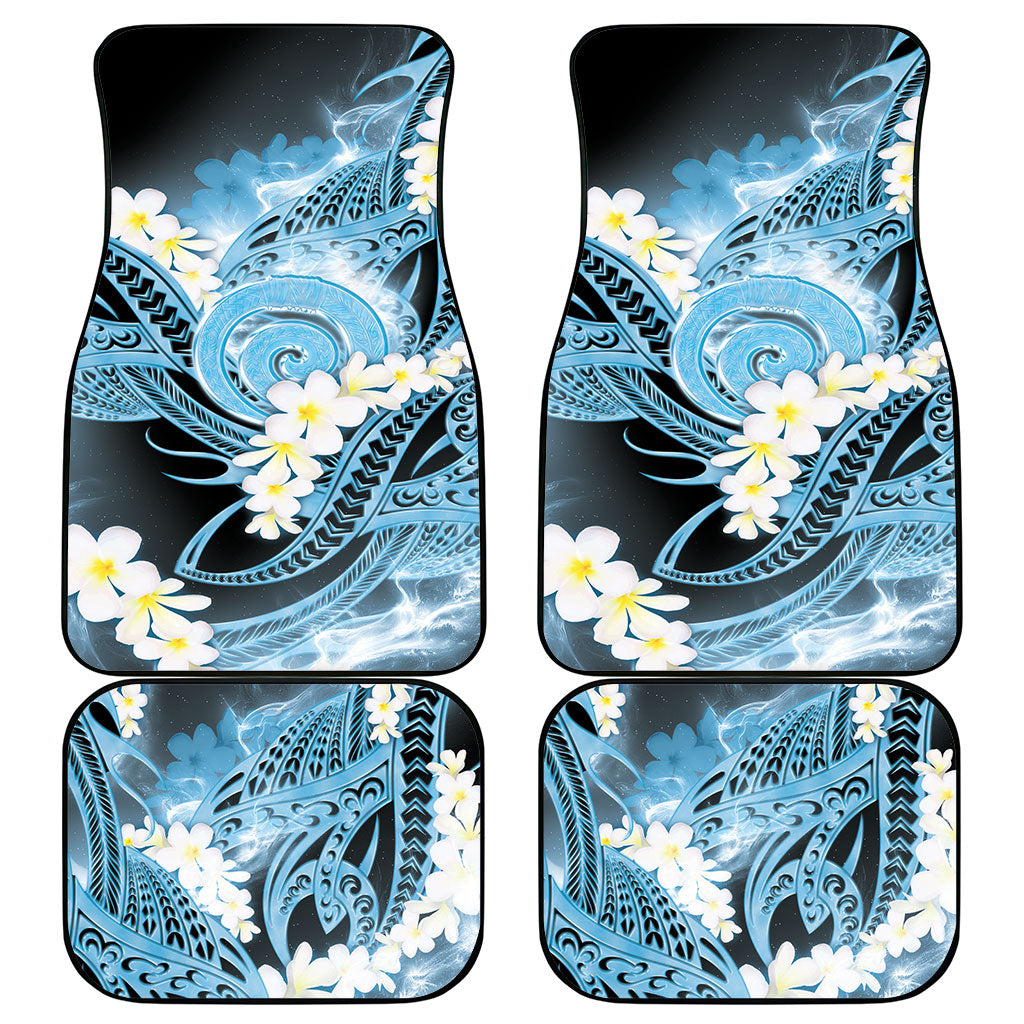Piko Hawaiian Car Mats Blue Galaxy Spiral Plumeria Tribal Patterns DT05 - Polynesian Pride