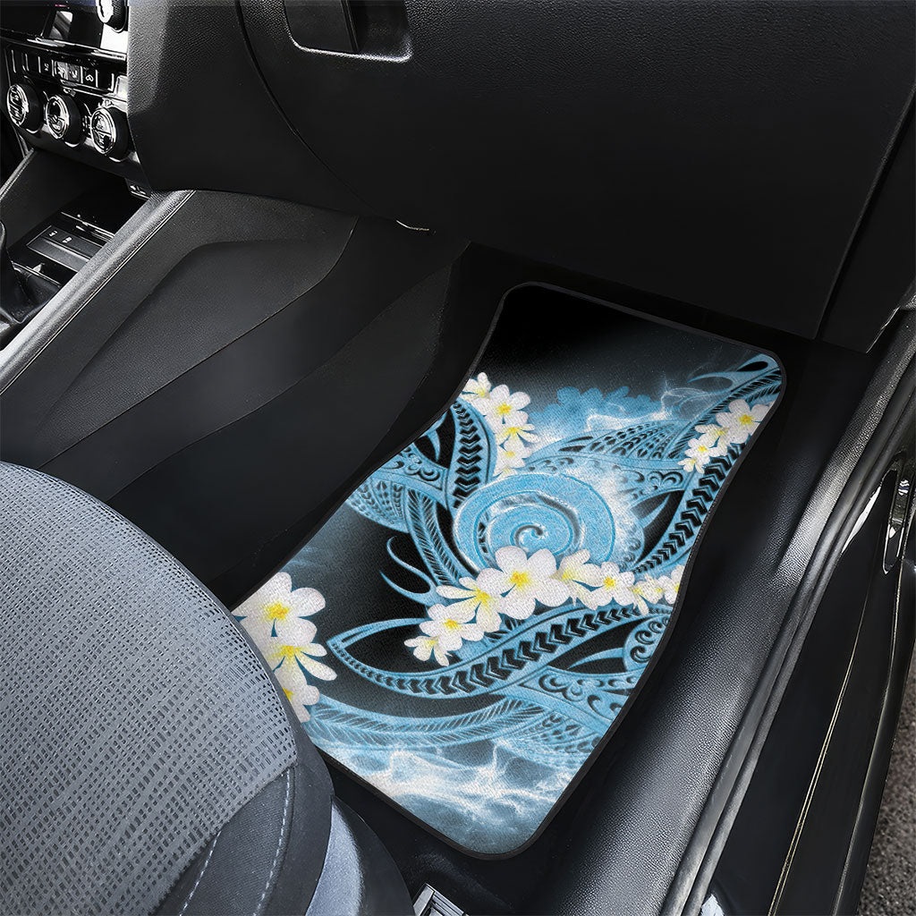 Piko Hawaiian Car Mats Blue Galaxy Spiral Plumeria Tribal Patterns DT05 - Polynesian Pride