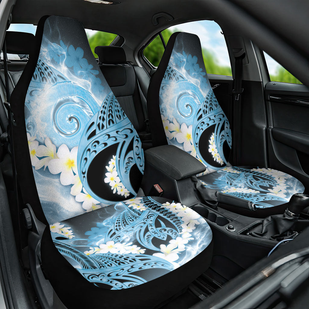 Piko Hawaiian Car Seat Cover Blue Galaxy Spiral Plumeria Tribal Patterns DT05 One Size Blue - Polynesian Pride