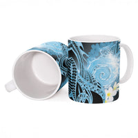 Piko Hawaiian Ceramic Mug Blue Galaxy Spiral Plumeria Tribal Patterns DT05 - Polynesian Pride