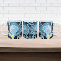 Piko Hawaiian Ceramic Mug Blue Galaxy Spiral Plumeria Tribal Patterns DT05 - Polynesian Pride