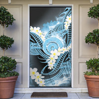 Piko Hawaiian Door Cover Blue Galaxy Spiral Plumeria Tribal Patterns DT05 Blue - Polynesian Pride