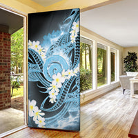 Piko Hawaiian Door Cover Blue Galaxy Spiral Plumeria Tribal Patterns DT05 - Polynesian Pride