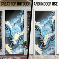 Piko Hawaiian Door Cover Blue Galaxy Spiral Plumeria Tribal Patterns DT05 - Polynesian Pride