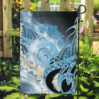 Piko Hawaiian Garden Flag Blue Galaxy Spiral Plumeria Tribal Patterns DT05 Garden Flag Blue - Polynesian Pride
