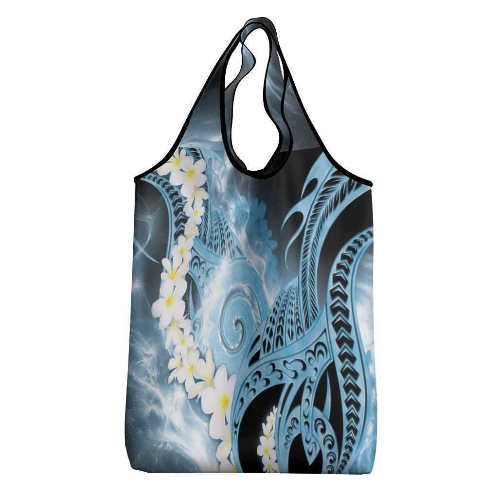 Piko Hawaiian Grocery Bag Blue Galaxy Spiral Plumeria Tribal Patterns DT05 - Polynesian Pride