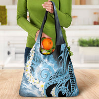 Piko Hawaiian Grocery Bag Blue Galaxy Spiral Plumeria Tribal Patterns DT05 - Polynesian Pride