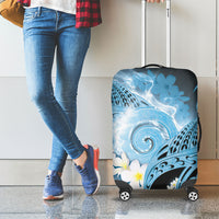 Piko Hawaiian Luggage Cover Blue Galaxy Spiral Plumeria Tribal Patterns DT05 - Polynesian Pride
