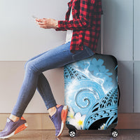 Piko Hawaiian Luggage Cover Blue Galaxy Spiral Plumeria Tribal Patterns DT05 - Polynesian Pride