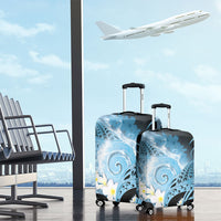Piko Hawaiian Luggage Cover Blue Galaxy Spiral Plumeria Tribal Patterns DT05 - Polynesian Pride