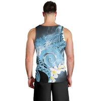Piko Hawaiian Men Tank Top Blue Galaxy Spiral Plumeria Tribal Patterns DT05 - Polynesian Pride