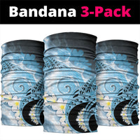 Piko Hawaiian Neck Gaiter Blue Galaxy Spiral Plumeria Tribal Patterns DT05 package One Size: 25*50cm Blue - Polynesian Pride