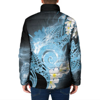Piko Hawaiian Padded Jacket Blue Galaxy Spiral Plumeria Tribal Patterns DT05 - Polynesian Pride