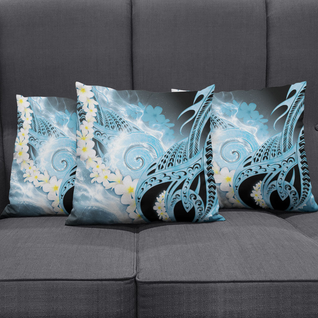 Piko Hawaiian Pillow Cover Blue Galaxy Spiral Plumeria Tribal Patterns DT05 - Polynesian Pride