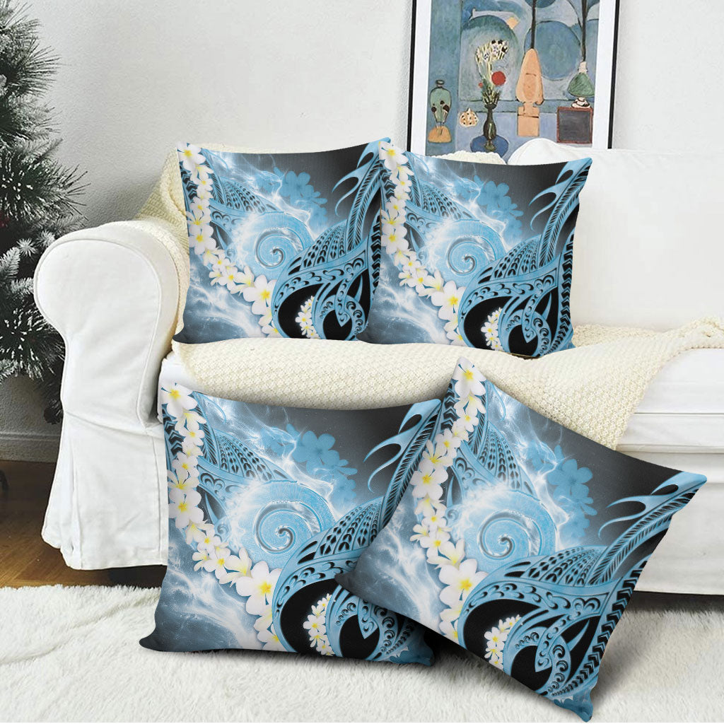 Piko Hawaiian Pillow Cover Blue Galaxy Spiral Plumeria Tribal Patterns DT05 - Polynesian Pride