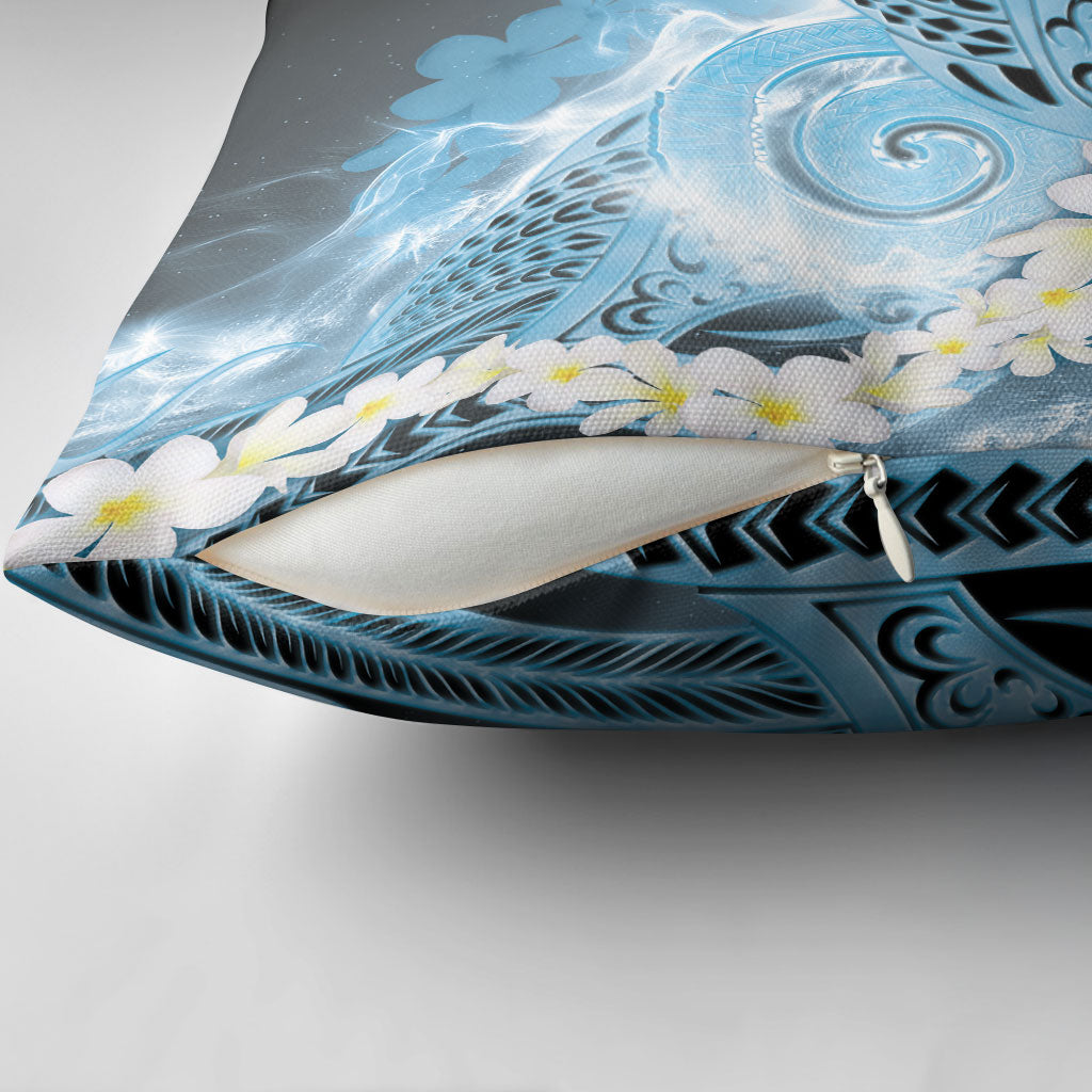 Piko Hawaiian Pillow Cover Blue Galaxy Spiral Plumeria Tribal Patterns DT05 - Polynesian Pride
