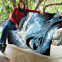 Piko Hawaiian Quilt Blue Galaxy Spiral Plumeria Tribal Patterns DT05 - Polynesian Pride