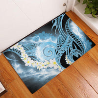 Piko Hawaiian Rubber Doormat Blue Galaxy Spiral Plumeria Tribal Patterns DT05 - Polynesian Pride