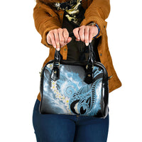 Piko Hawaiian Shoulder Handbag Blue Galaxy Spiral Plumeria Tribal Patterns DT05 One Size Blue - Polynesian Pride