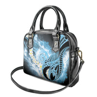 Piko Hawaiian Shoulder Handbag Blue Galaxy Spiral Plumeria Tribal Patterns DT05 - Polynesian Pride