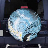 Piko Hawaiian Spare Tire Cover Blue Galaxy Spiral Plumeria Tribal Patterns DT05 No hole Blue - Polynesian Pride