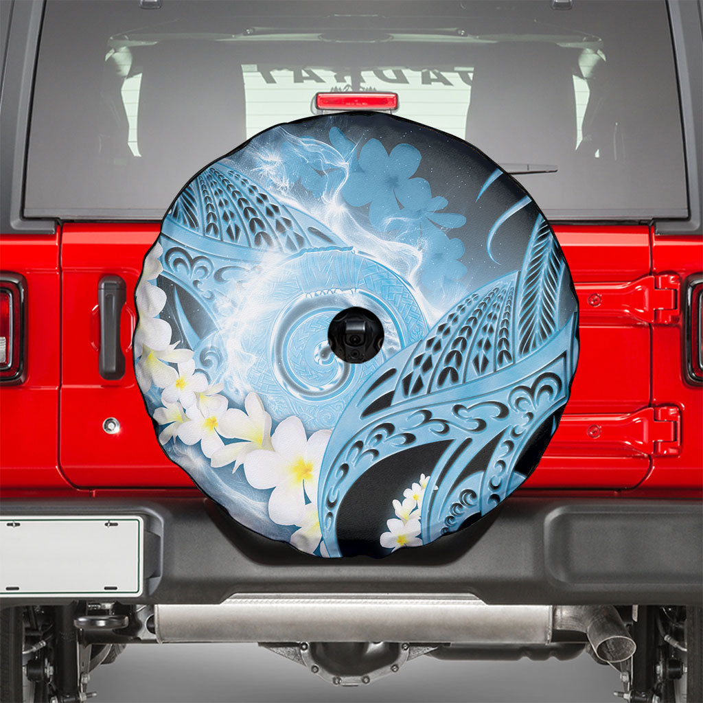 Piko Hawaiian Spare Tire Cover Blue Galaxy Spiral Plumeria Tribal Patterns DT05 - Polynesian Pride