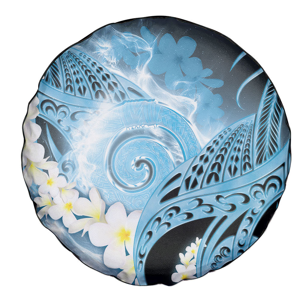 Piko Hawaiian Spare Tire Cover Blue Galaxy Spiral Plumeria Tribal Patterns DT05 - Polynesian Pride