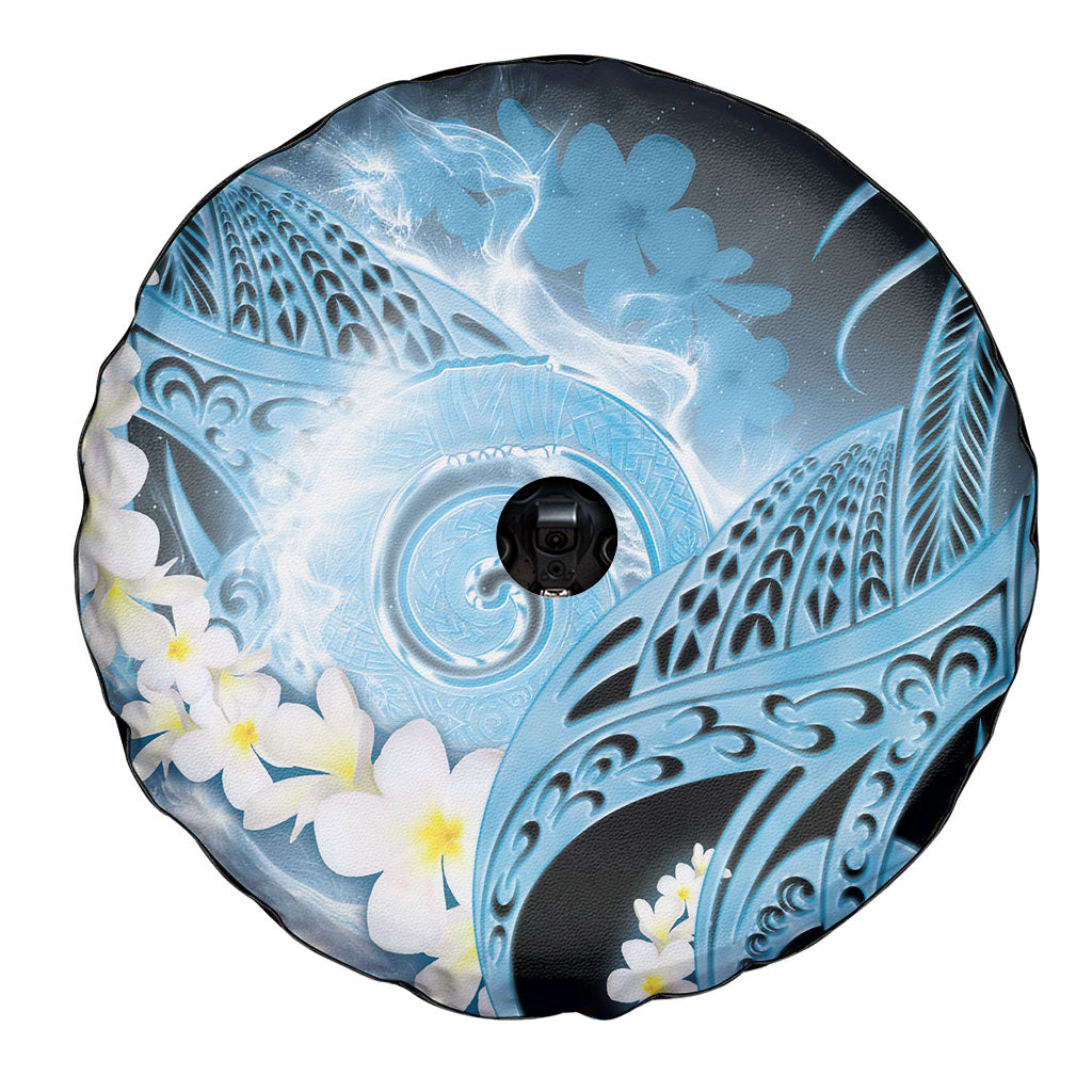 Piko Hawaiian Spare Tire Cover Blue Galaxy Spiral Plumeria Tribal Patterns DT05 - Polynesian Pride