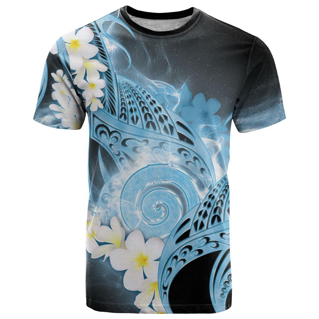 Piko Hawaiian T Shirt Blue Galaxy Spiral Plumeria Tribal Patterns DT05 Blue - Polynesian Pride