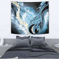 Piko Hawaiian Tapestry Blue Galaxy Spiral Plumeria Tribal Patterns DT05 - Polynesian Pride
