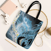 Piko Hawaiian Tote Bag Blue Galaxy Spiral Plumeria Tribal Patterns DT05 Black Strap One Size Blue - Polynesian Pride