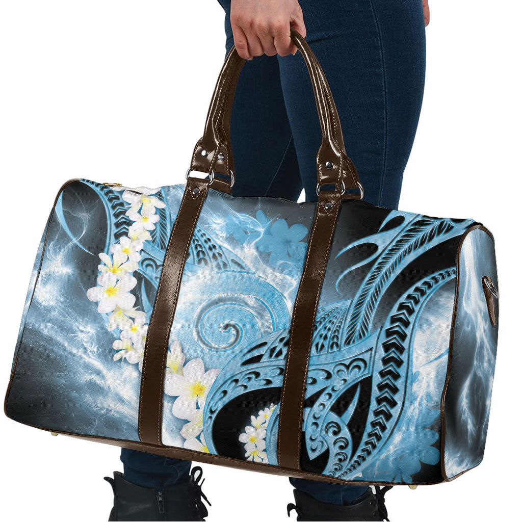 Piko Hawaiian Travel Bag Blue Galaxy Spiral Plumeria Tribal Patterns DT05 - Polynesian Pride