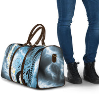 Piko Hawaiian Travel Bag Blue Galaxy Spiral Plumeria Tribal Patterns DT05 - Polynesian Pride