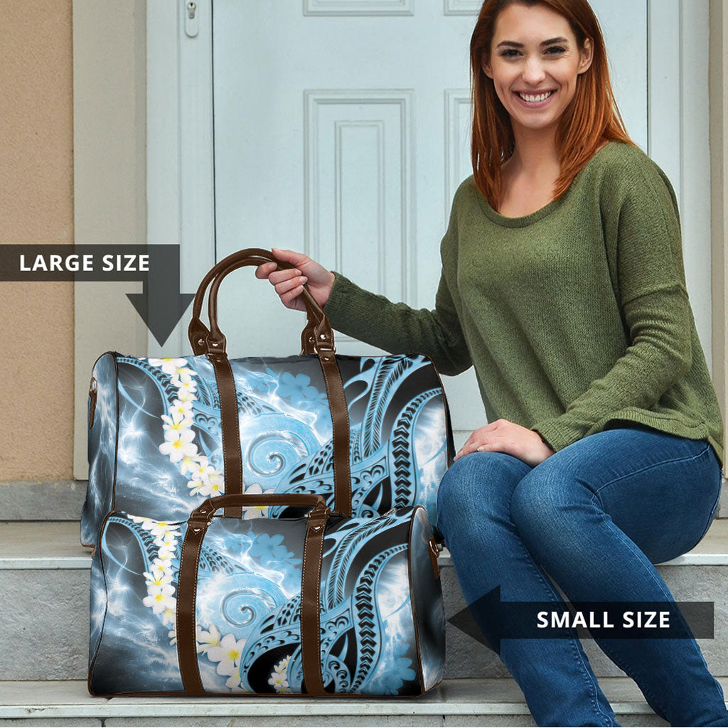 Piko Hawaiian Travel Bag Blue Galaxy Spiral Plumeria Tribal Patterns DT05 - Polynesian Pride