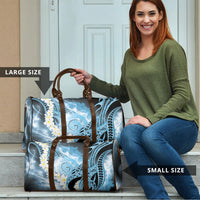 Piko Hawaiian Travel Bag Blue Galaxy Spiral Plumeria Tribal Patterns DT05 - Polynesian Pride