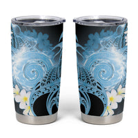 Piko Hawaiian Tumbler Cup Blue Galaxy Spiral Plumeria Tribal Patterns DT05 Blue - Polynesian Pride