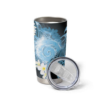Piko Hawaiian Tumbler Cup Blue Galaxy Spiral Plumeria Tribal Patterns DT05 - Polynesian Pride