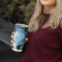 Piko Hawaiian Tumbler Cup Blue Galaxy Spiral Plumeria Tribal Patterns DT05 - Polynesian Pride