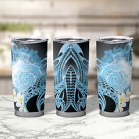 Piko Hawaiian Tumbler Cup Blue Galaxy Spiral Plumeria Tribal Patterns DT05 - Polynesian Pride
