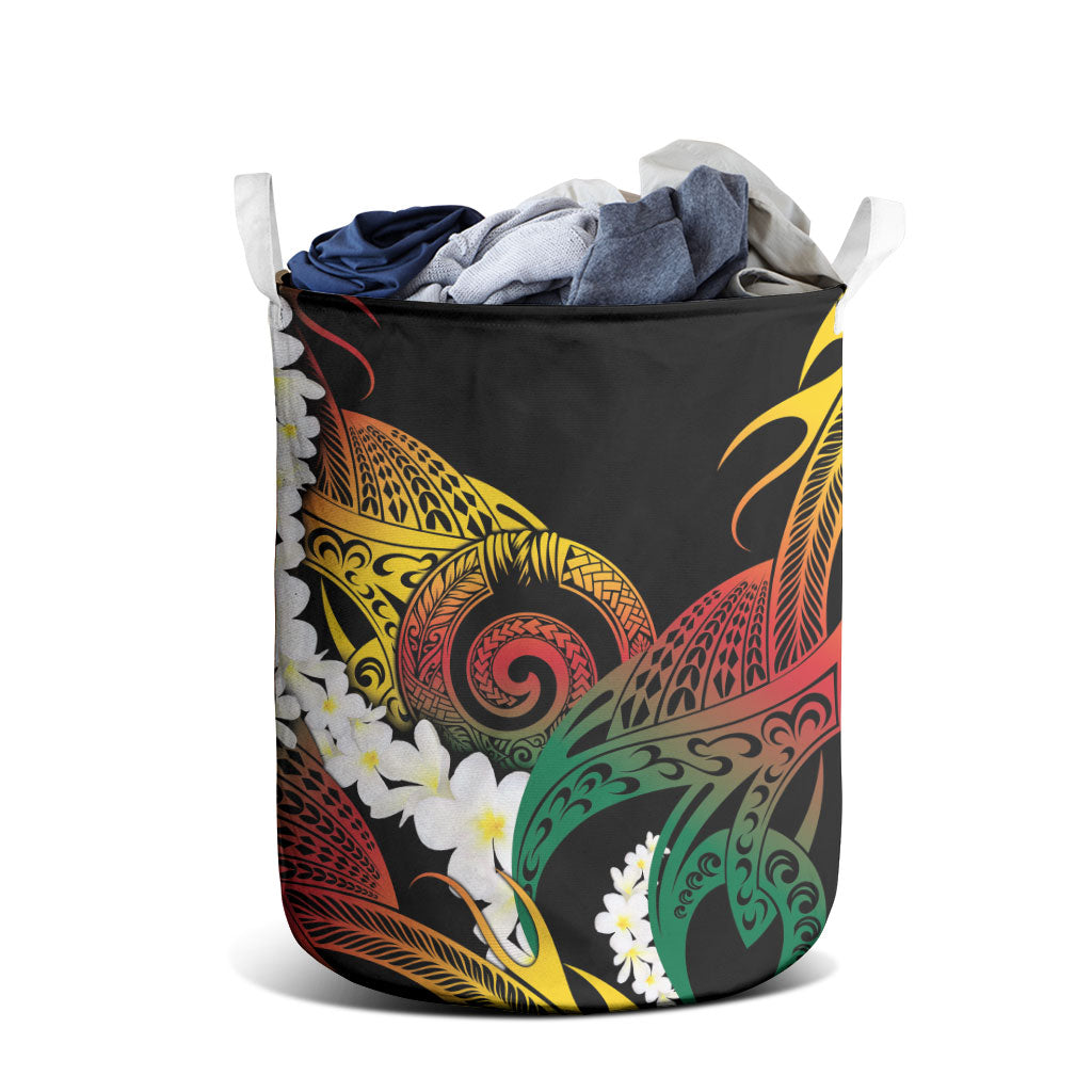 Piko Hawaiian Laundry Basket Gradient Spiral Plumeria Tribal Patterns DT05 - Polynesian Pride